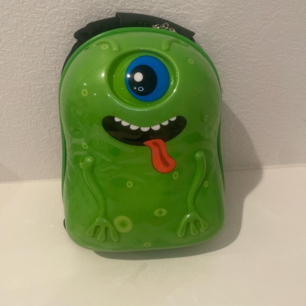 Green and Blue Cyclops Monster Bag